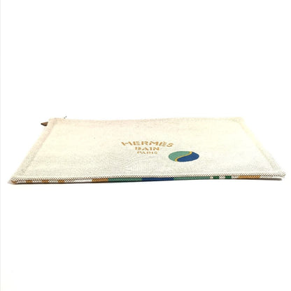 Hermes Pouch Flat Bal-o-bon Print 01 Cotton Camel Beige — view 5