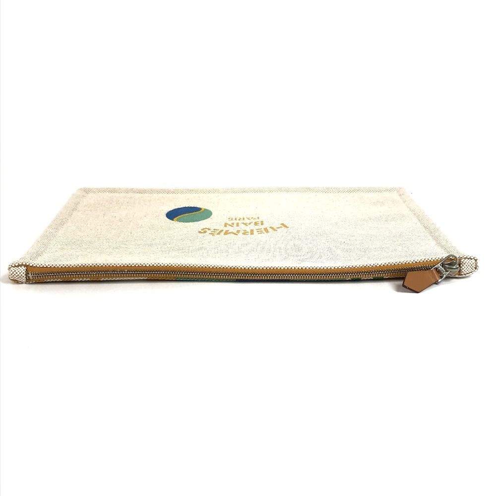 Hermes Pouch Flat Bal-o-bon Print 01 Cotton Camel Beige — view 6