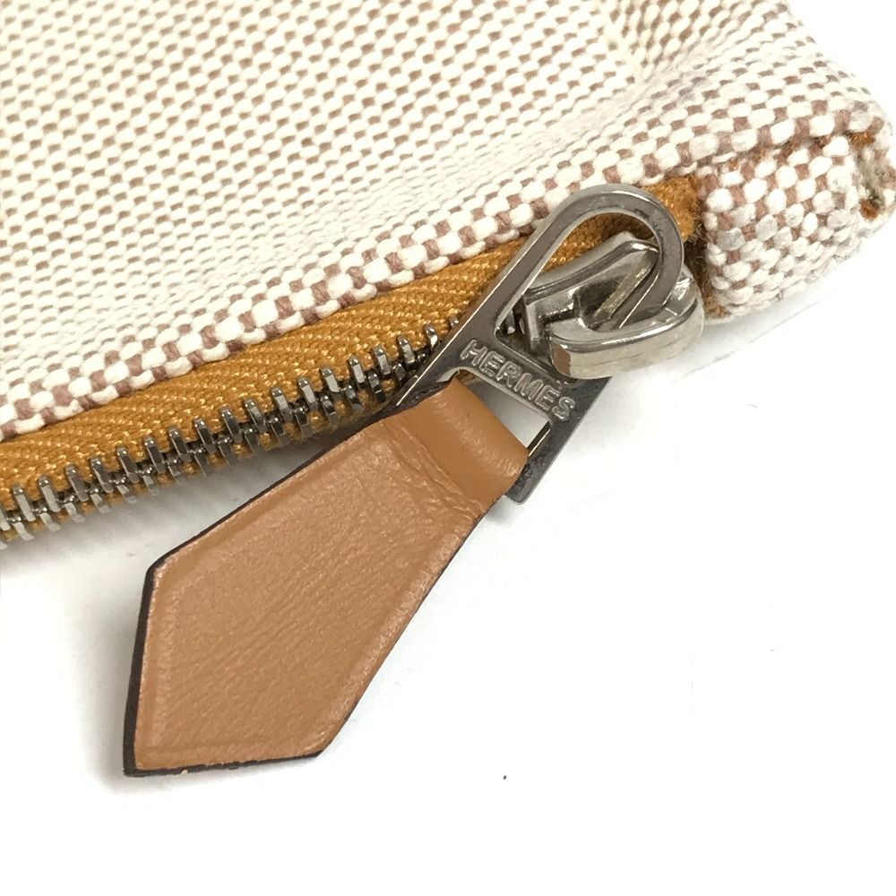 Hermes Pouch Flat Bal-o-bon Print 01 Cotton Camel Beige — view 7