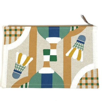 Hermes Pouch Flat Bal-o-bon Print 01 Cotton Camel Beige — view 2
