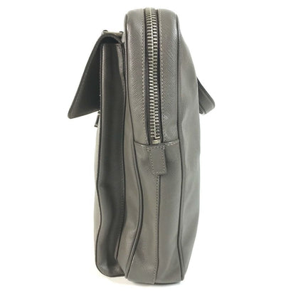 Prada Handbag Business Bag Saffiano Leather Gray — view 3