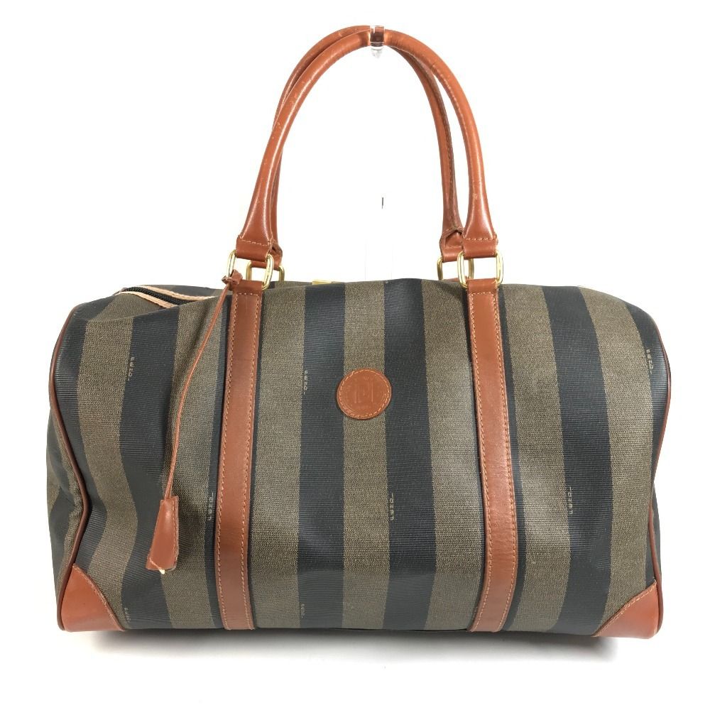Fendi Boston Bag Pecan Leather Khaki