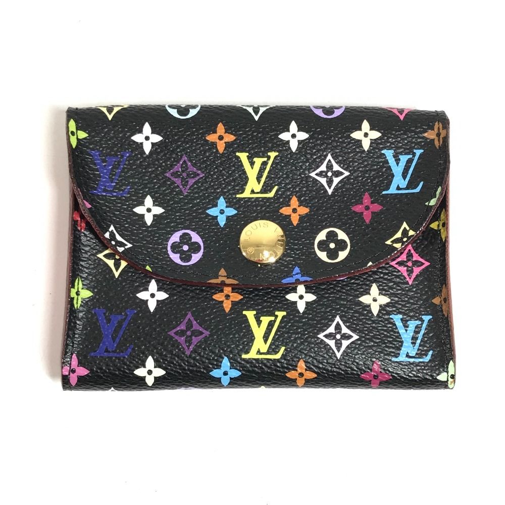 Louis Vuitton Card Case Amberop Business Holder Monogram Multi Canvas Black