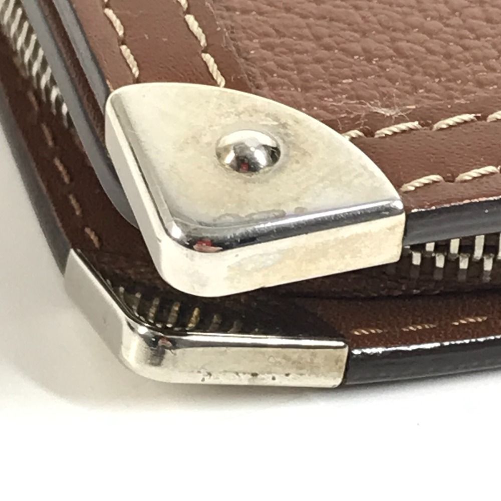 Louis Vuitton Bifold Wallet Compact Zip Suhali Leather Brown — view 7