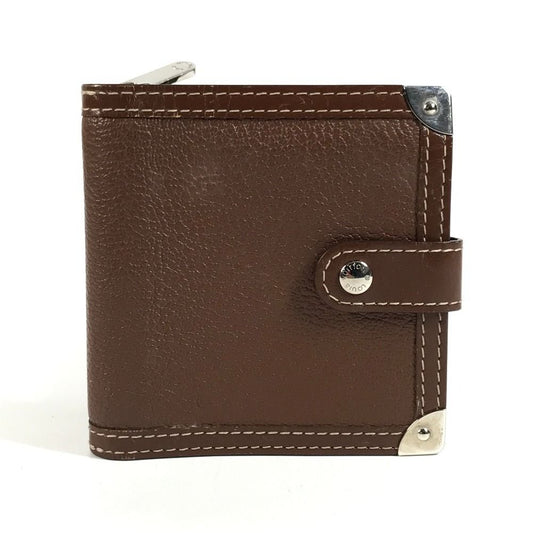 Louis Vuitton Bifold Wallet Compact Zip Suhali Leather Brown