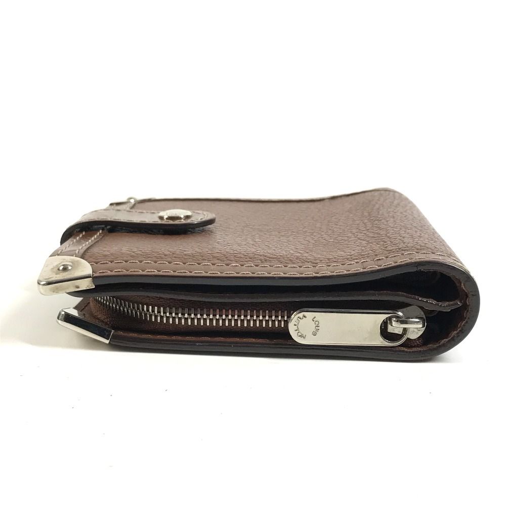 Louis Vuitton Bifold Wallet Compact Zip Suhali Leather Brown — view 3