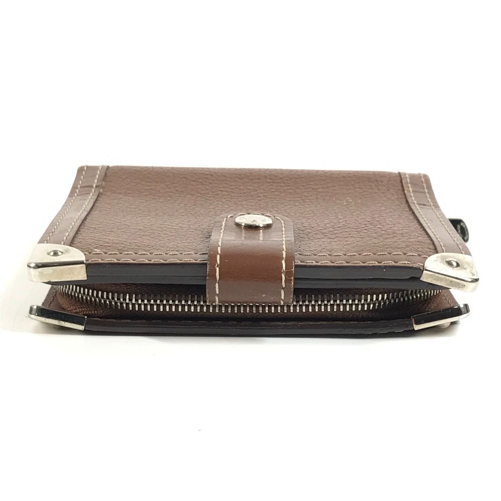 Louis Vuitton Bifold Wallet Compact Zip Suhali Leather Brown — view 6
