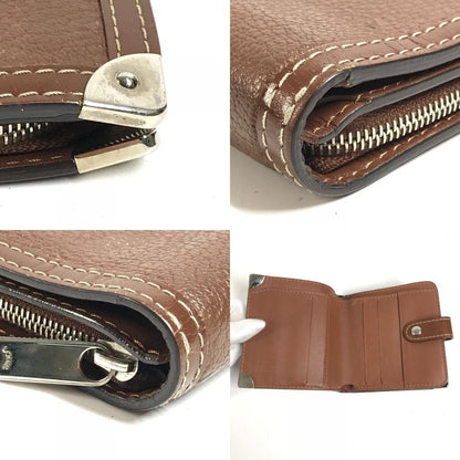 Louis Vuitton Bifold Wallet Compact Zip Suhali Leather Brown — view 8