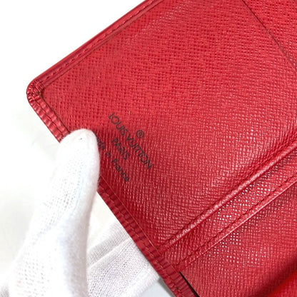 Louis Vuitton Bifold Wallet Porte-Monnaie Billets Viennois Epi Leather Rouge — view 6