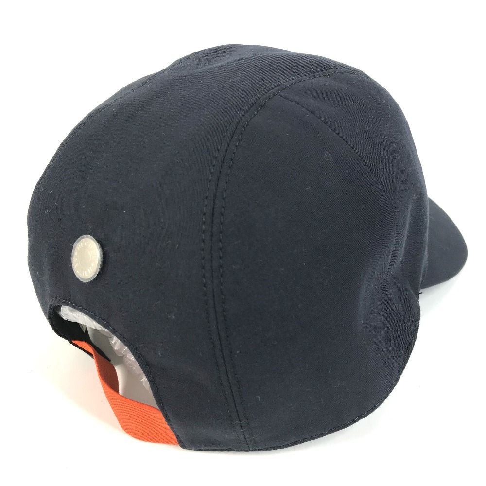 Hermes Cap Riding Cap Paddock Cotton Navy — view 2