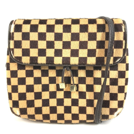 Louis Vuitton Shoulder Bag Gazelle Calf Hair Brown