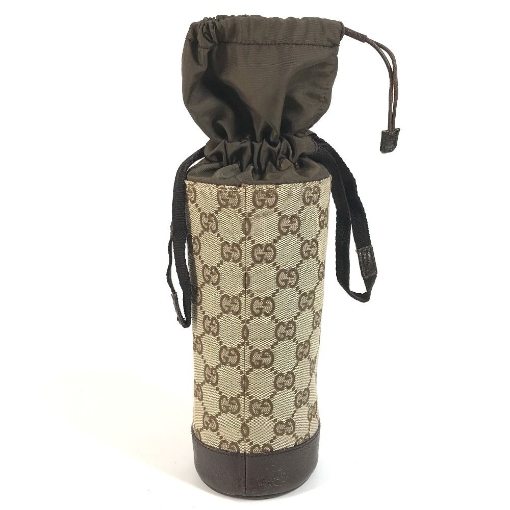 Gucci Pouch Bottle Holder GG Canvas Leather Beige — view 2