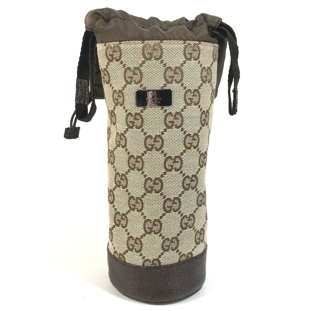 Gucci Pouch Bottle Holder GG Canvas Leather Beige — view 3