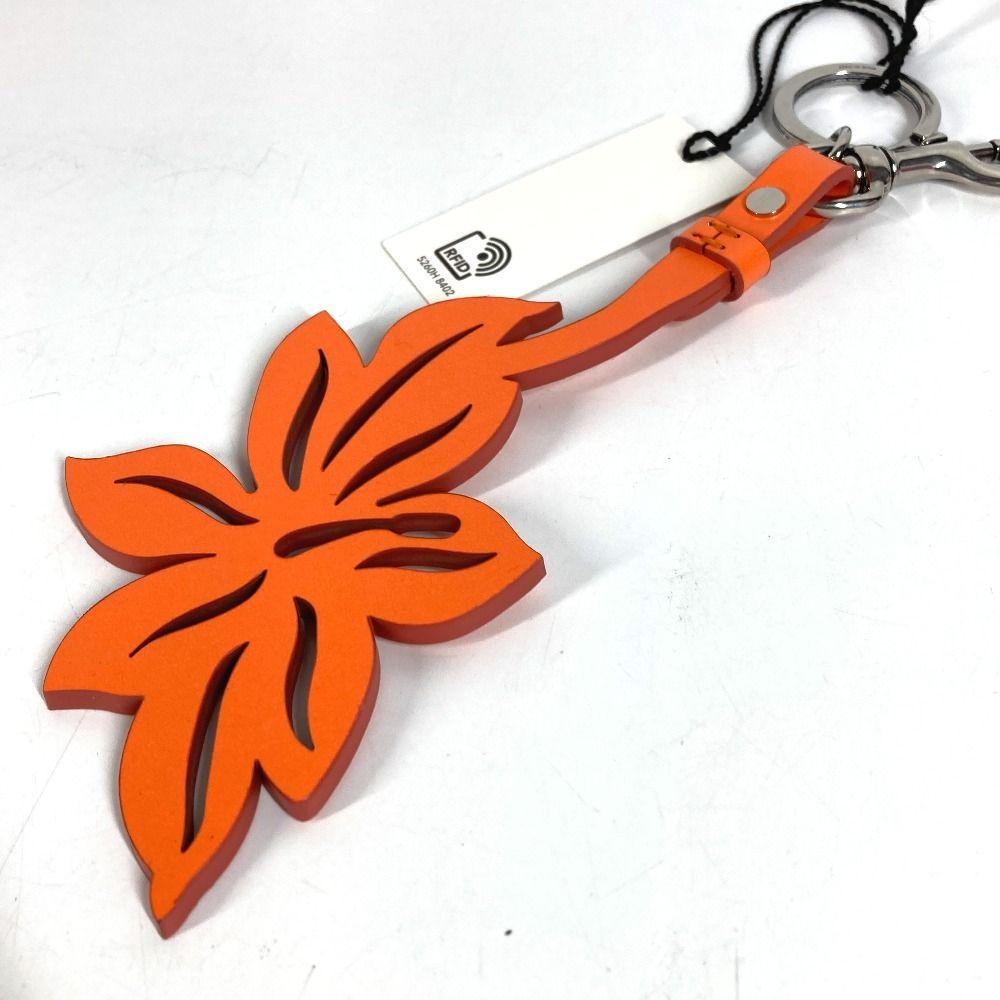 Gucci Key Holder Flower Leather Orange — view 4