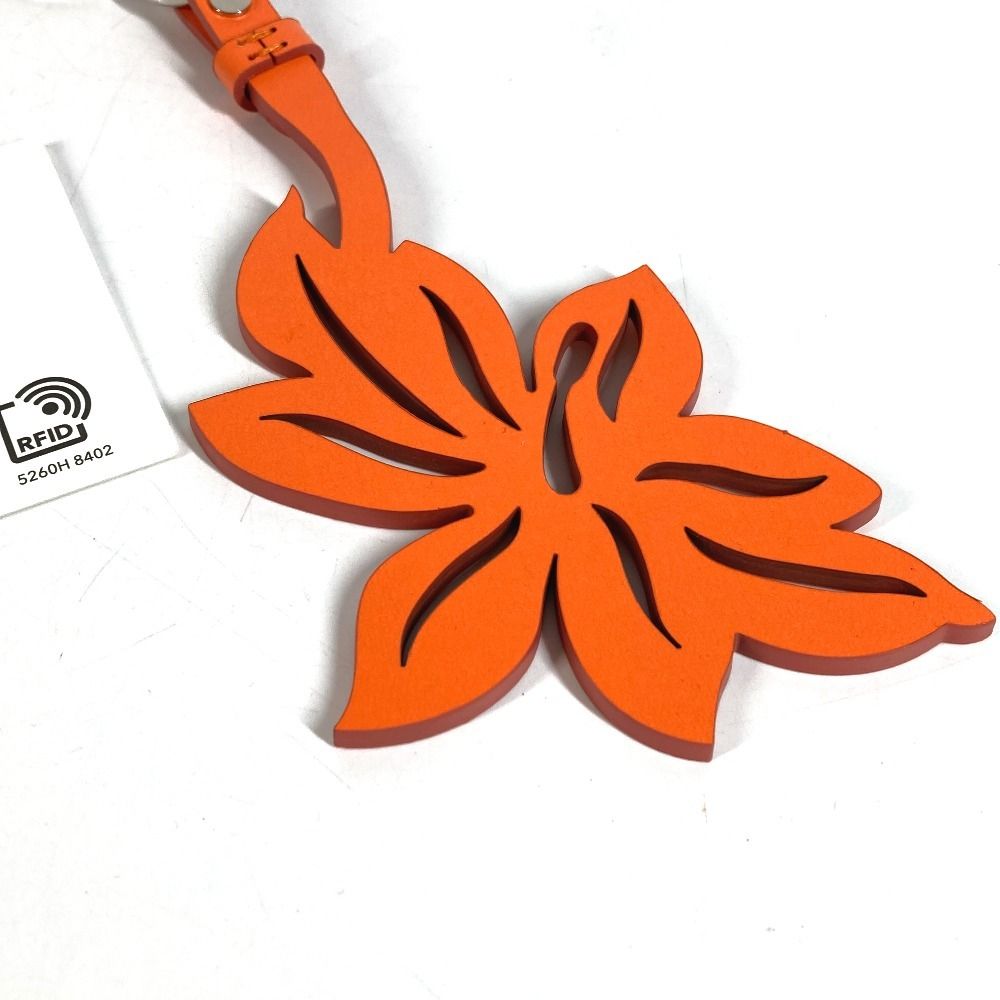 Gucci Key Holder Flower Leather Orange — view 3
