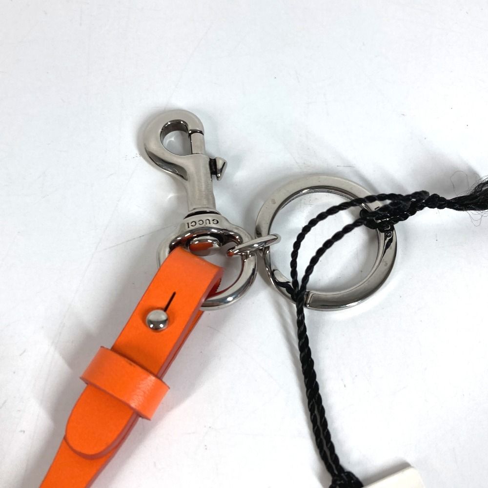 Gucci Key Holder Flower Leather Orange — view 6