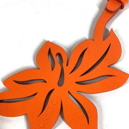 Gucci Key Holder Flower Leather Orange — view 7