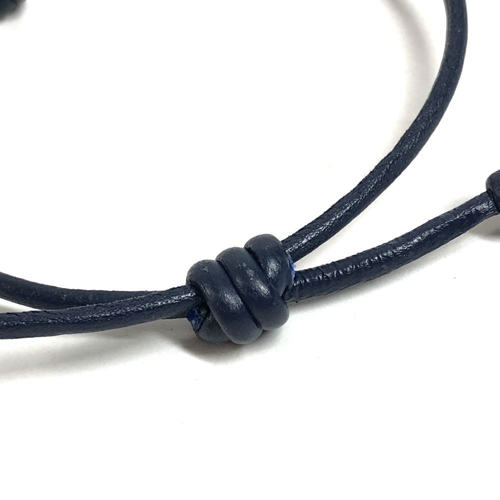 Versace Chi Bracelet Medu Sa Logo Leather Navy — view 8