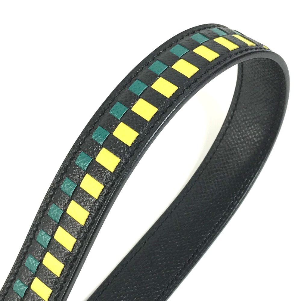 Hermes Shoulder Strap Bandouliere Tresage de Cuir Epsom Black — view 6