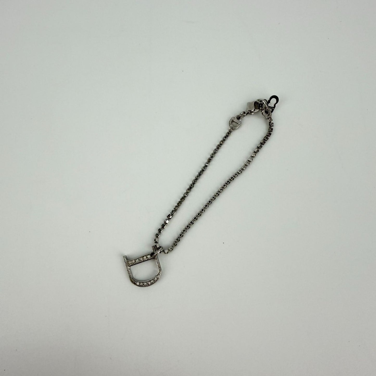 Dior D Logo Bracelet Silver Vintage