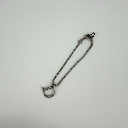 Dior D Logo Bracelet Silver Vintage