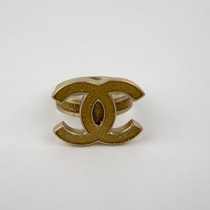 Chanel CC Logo Ring Gold Vintage — view 4
