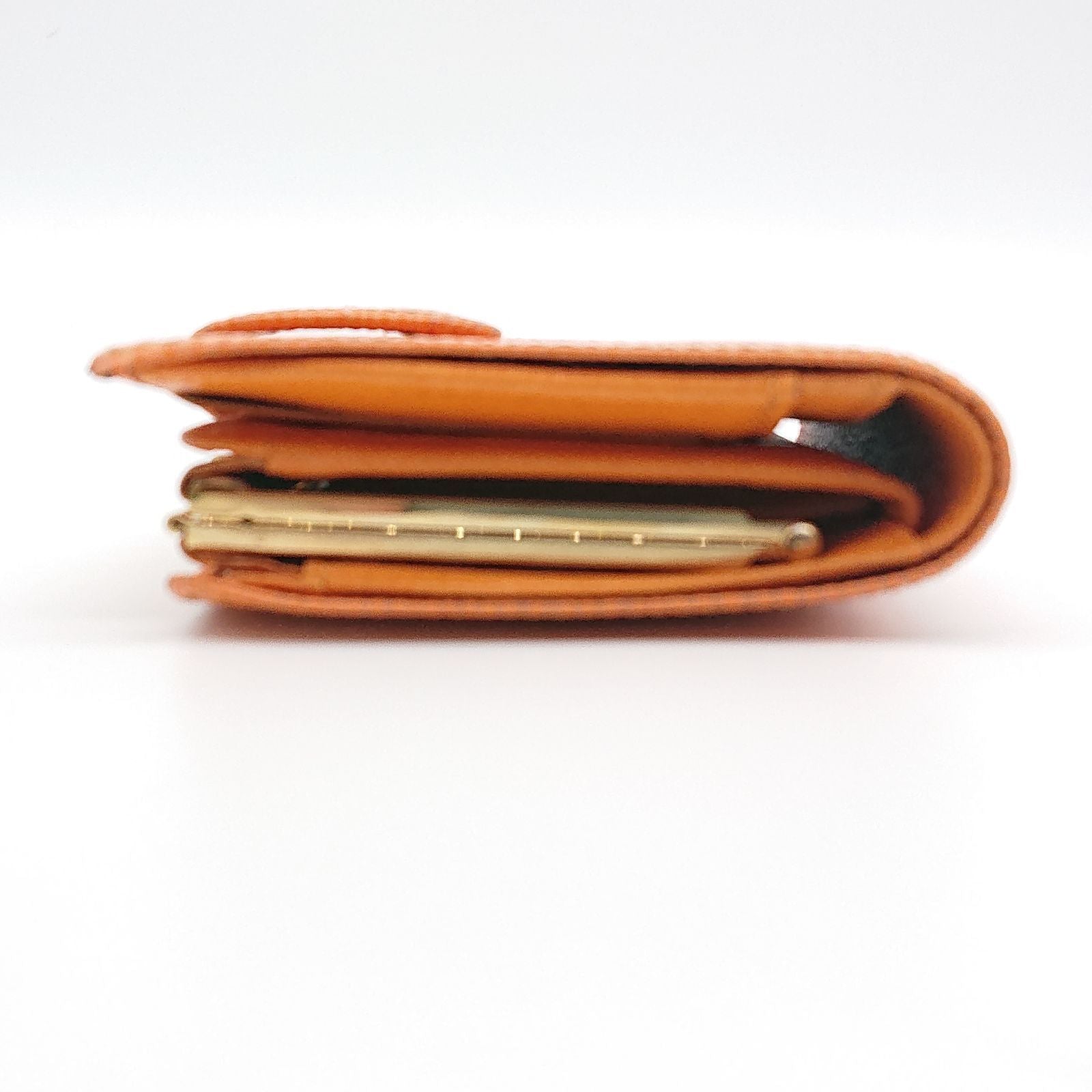 Louis Vuitton Portefeuille Viennois Folded Wallet Kiss Lock Epi Orange — view 5