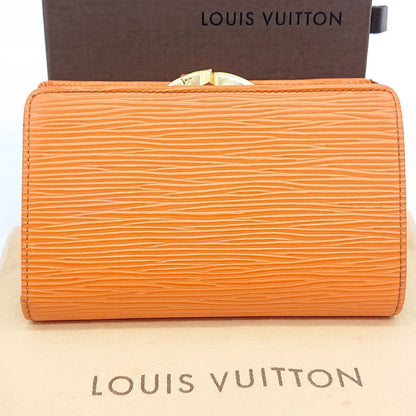 Louis Vuitton Portefeuille Viennois Folded Wallet Kiss Lock Epi Orange — view 2