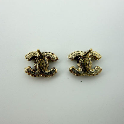 Chanel CC Logo Earrings Gold Vintage — view 3