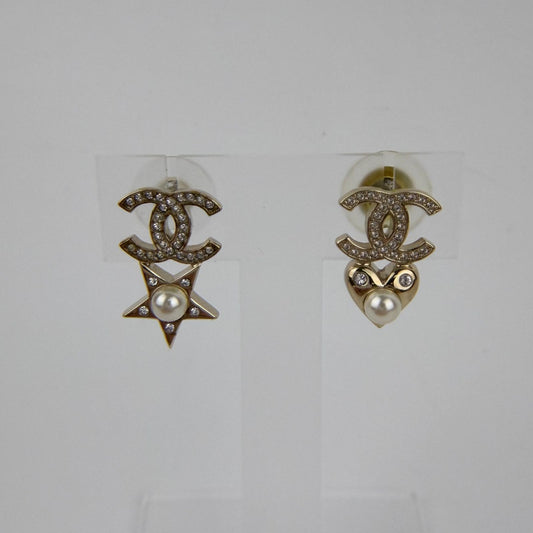 Chanel CC Logo Earrings Gold Vintage