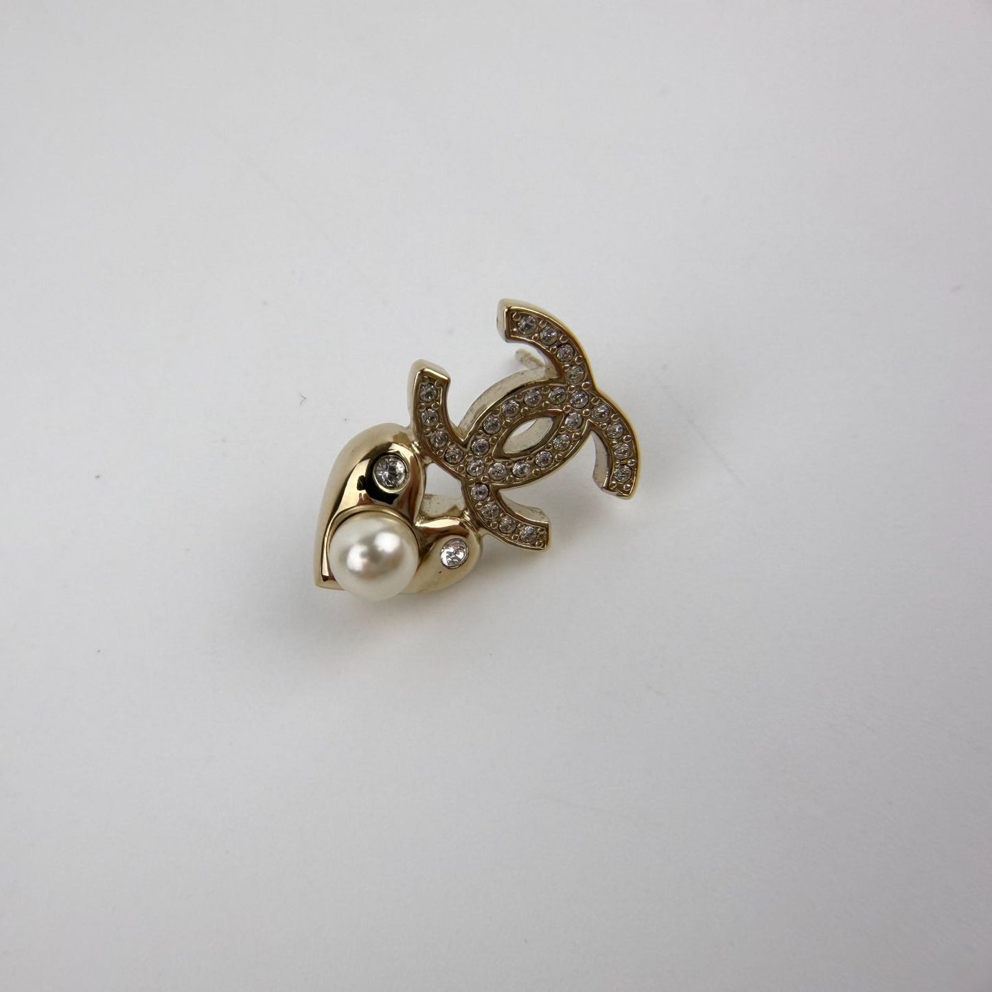 Chanel CC Logo Earrings Gold Vintage — view 2