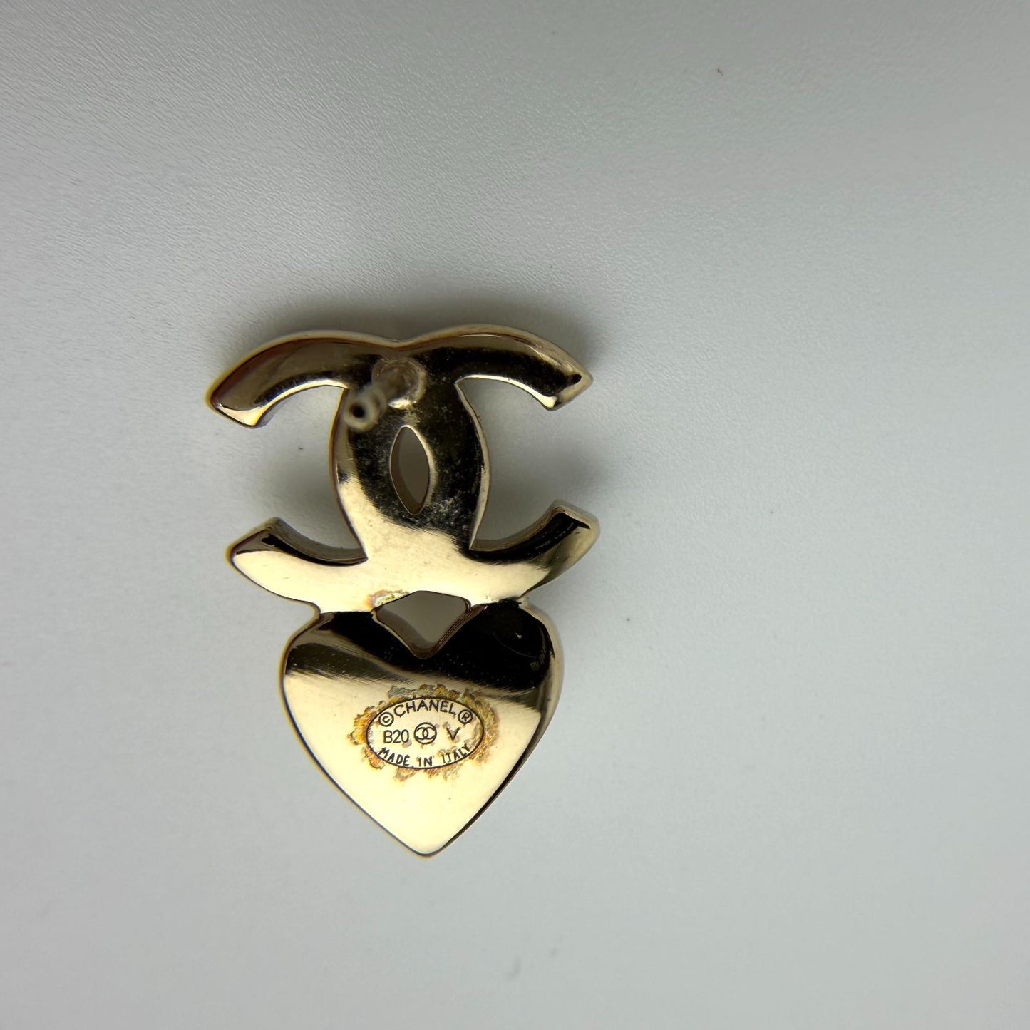 Chanel CC Logo Earrings Gold Vintage — view 5