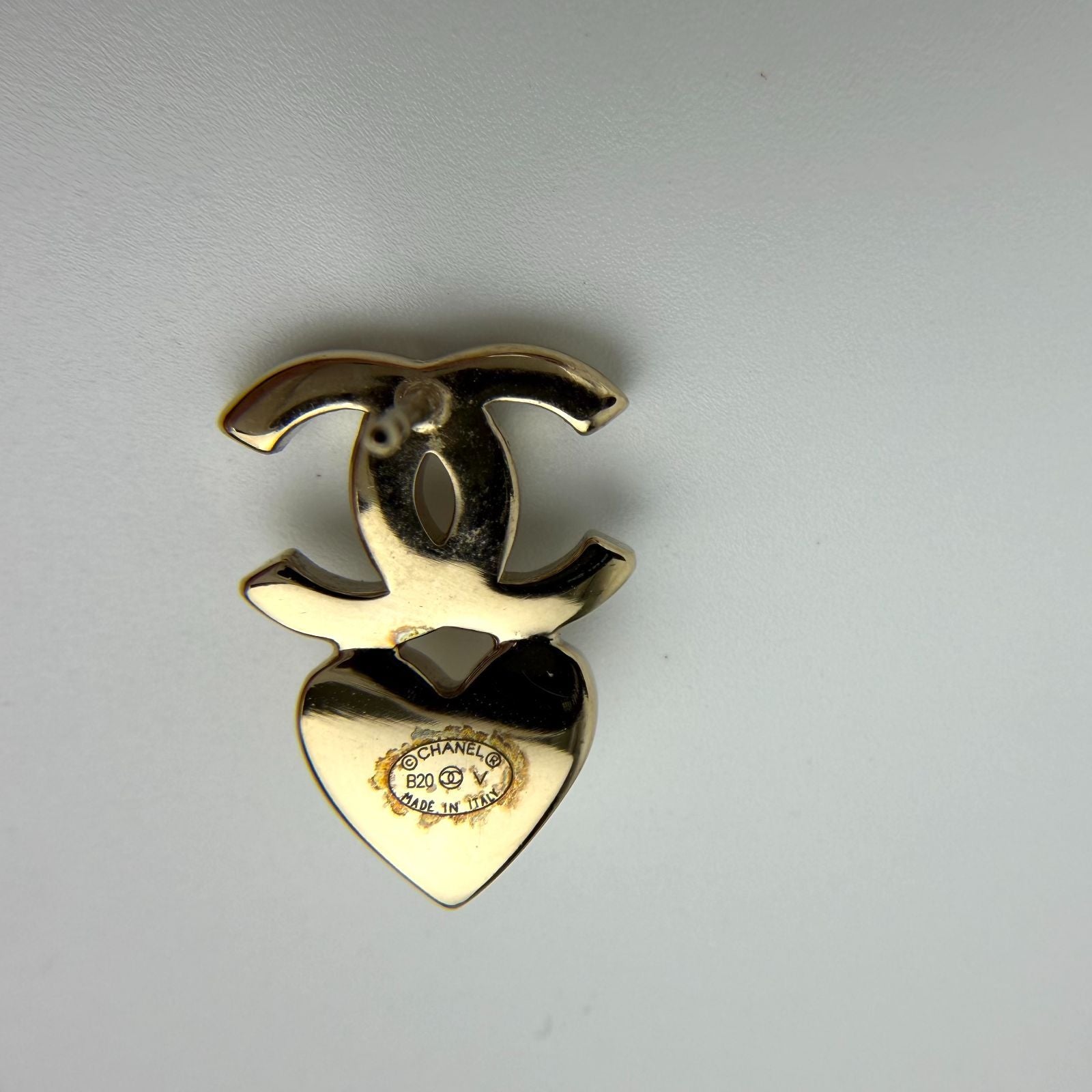 Chanel CC Logo Earrings Gold Vintage — view 5
