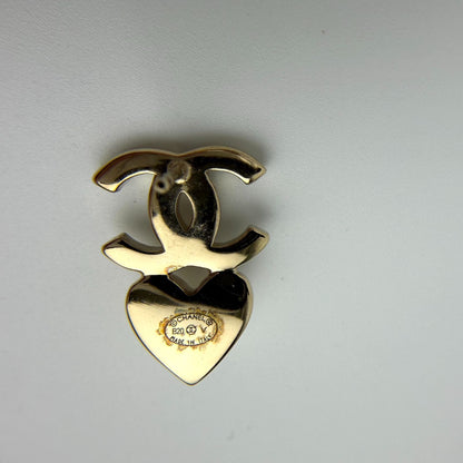 Chanel CC Logo Earrings Gold Vintage — view 5