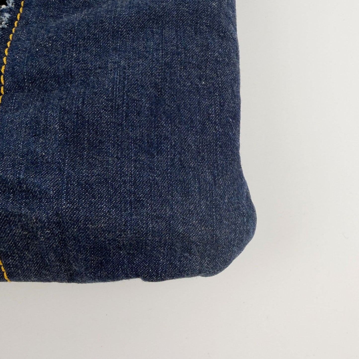 Chanel CC Logo Quilted Tote Shoulder Blue Denim Vintage — view 7