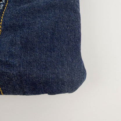 Chanel CC Logo Quilted Tote Shoulder Blue Denim Vintage — view 7