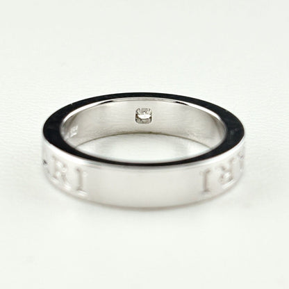 Bvlgari Double Logo Ring WG White Gold Pave Diamond — view 4