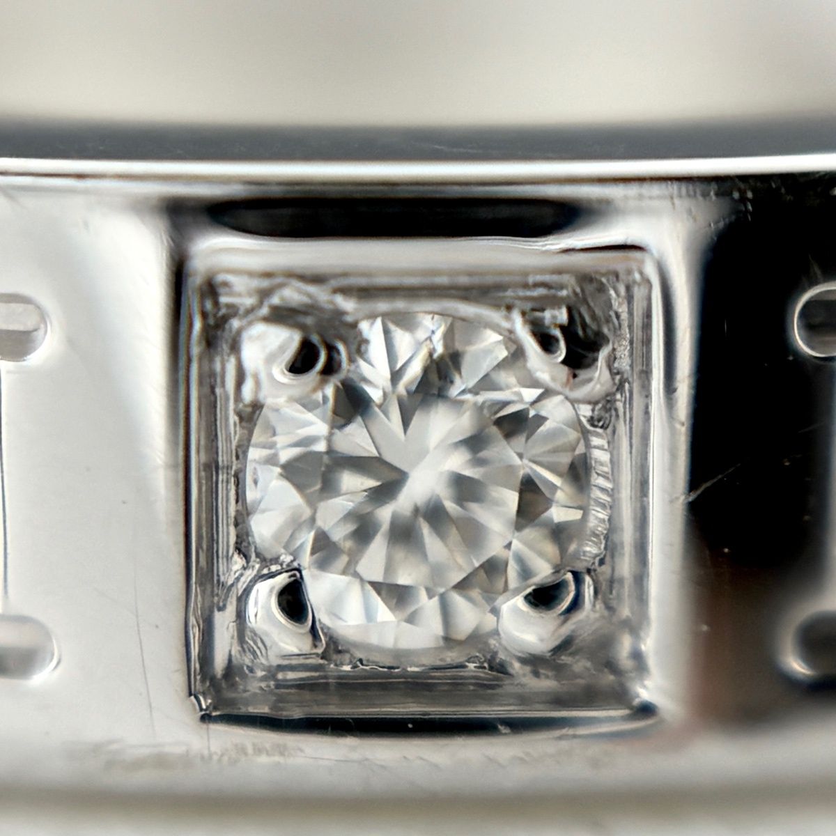 Bvlgari Double Logo Ring WG White Gold Pave Diamond — view 2