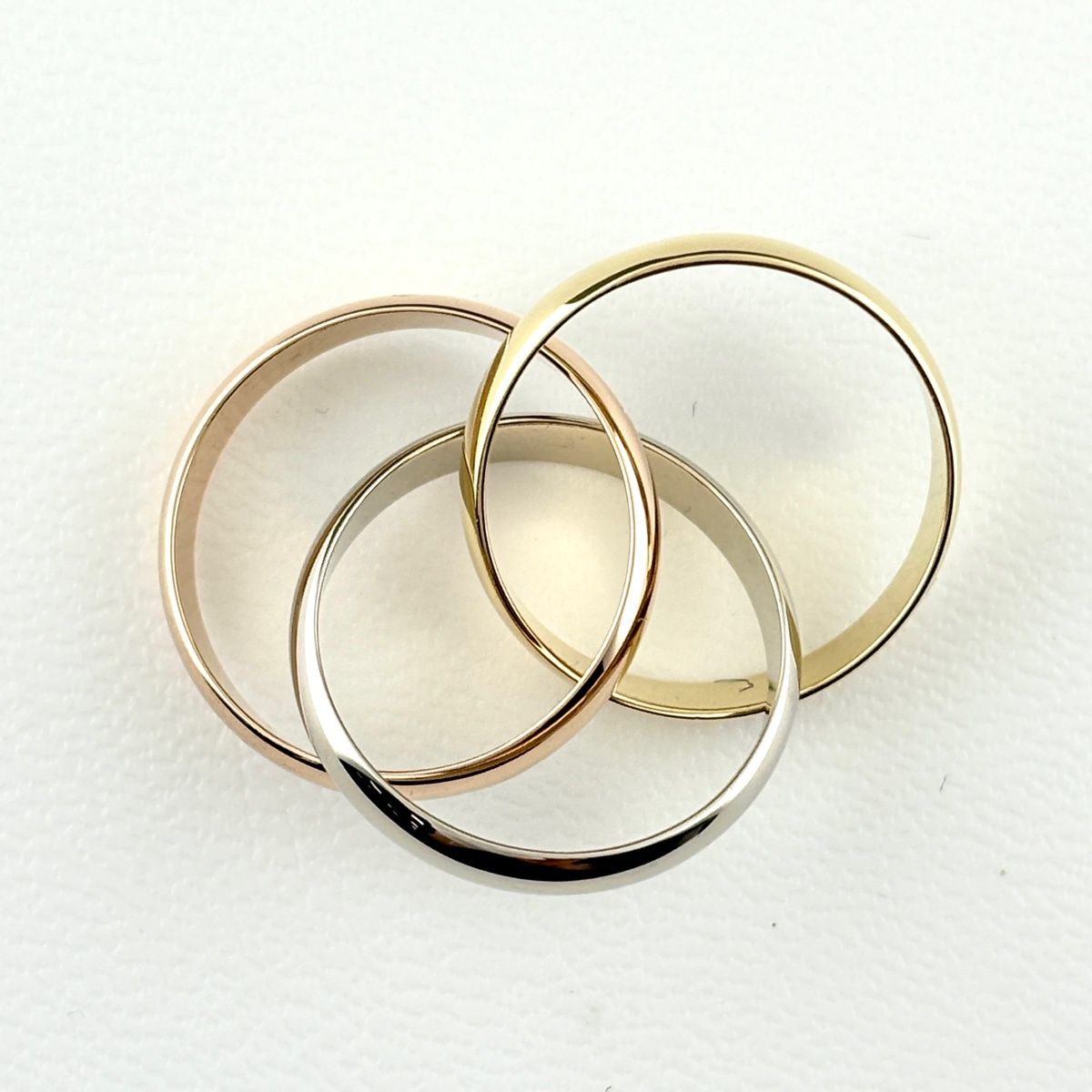 Cartier Trinity Ring YG Yellow Gold PG Pink WG White — view 3
