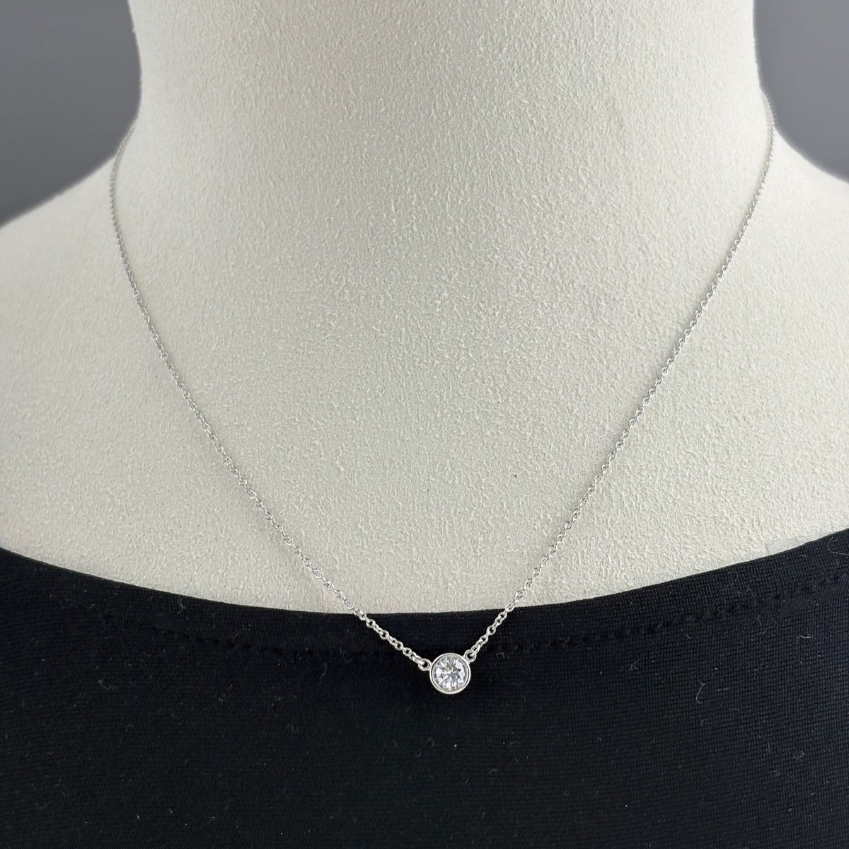 Tiffany & Co by the Yard Necklace Platinum Pendant Diamond Elsa Peretti — view 4