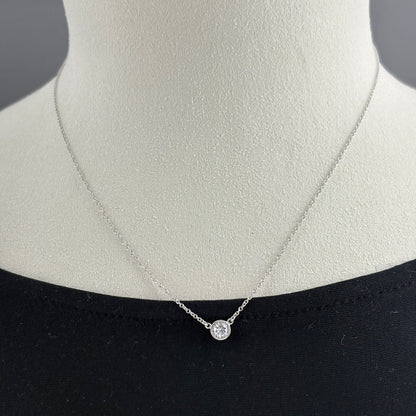 Tiffany & Co by the Yard Necklace Platinum Pendant Diamond Elsa Peretti — view 4