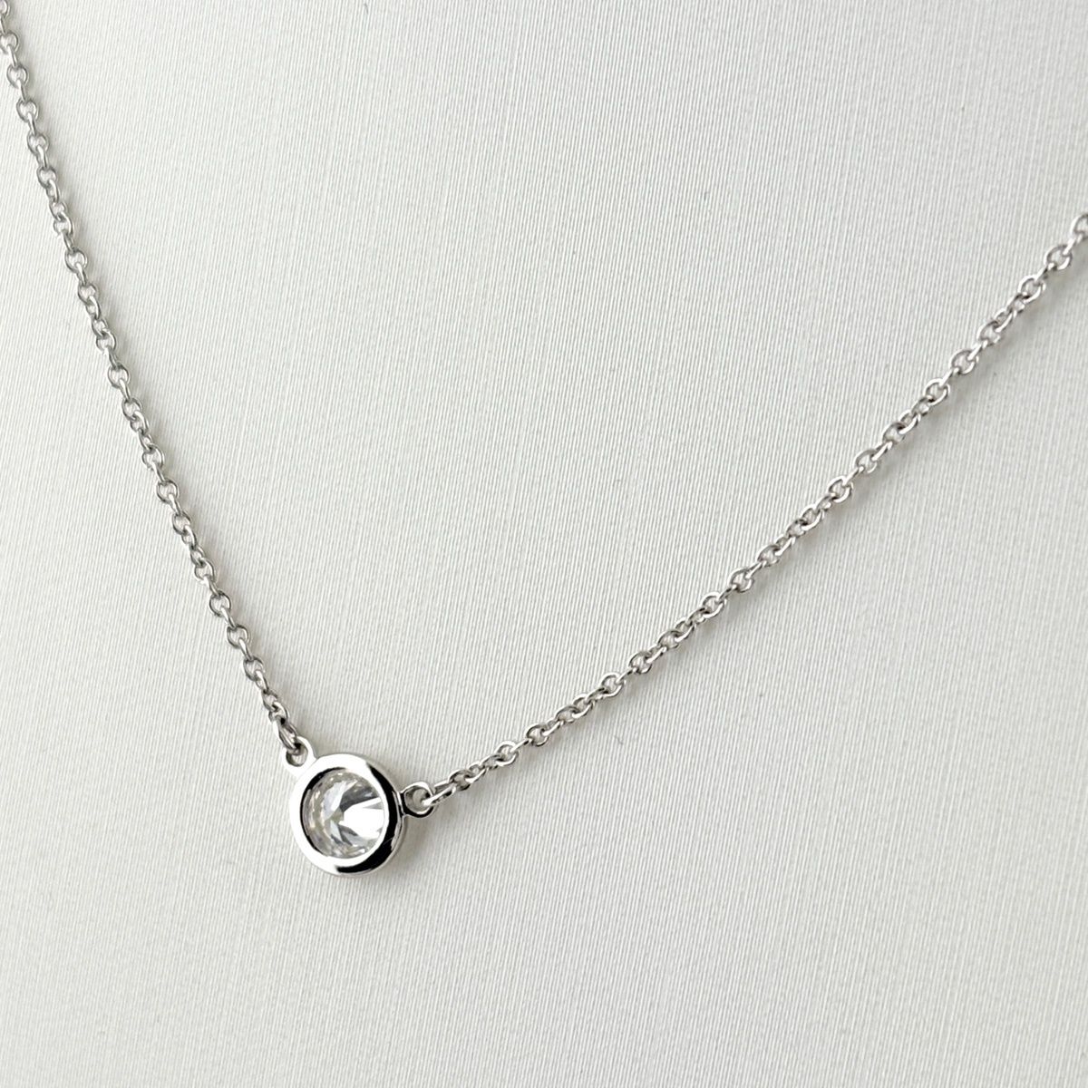 Tiffany & Co by the Yard Necklace Platinum Pendant Diamond Elsa Peretti — view 3