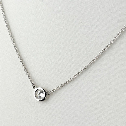 Tiffany & Co by the Yard Necklace Platinum Pendant Diamond Elsa Peretti — view 3