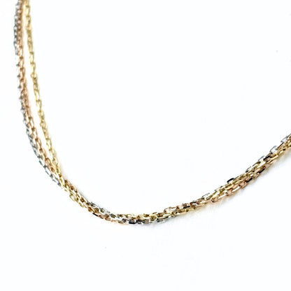 Cartier Color Necklace YG Yellow Gold Triple Strand