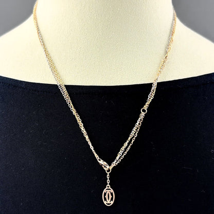 Cartier Color Necklace YG Yellow Gold Triple Strand — view 4
