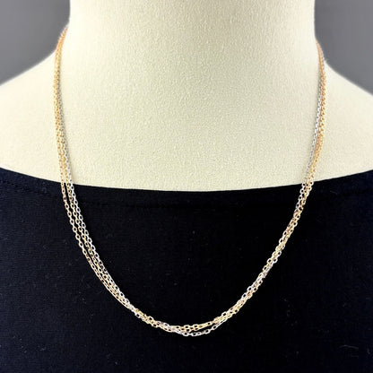 Cartier Color Necklace YG Yellow Gold Triple Strand — view 3