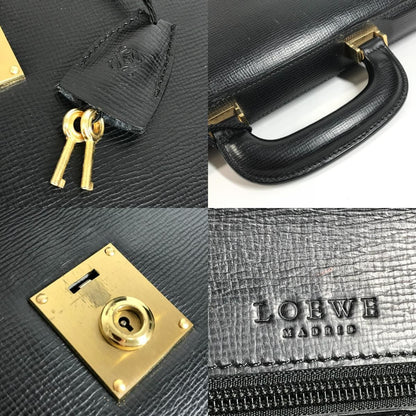 Loewe Handbag Logo Business Bag Anagram Leather Black — view 8