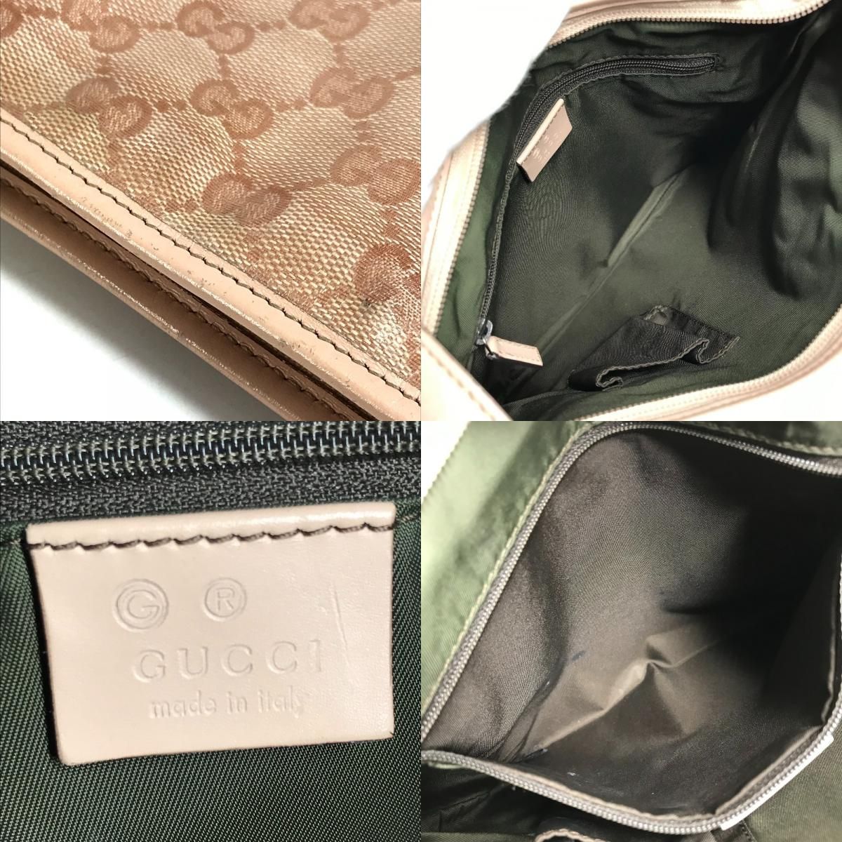 Gucci Shoulder Bag GG Logo Leather Pink — view 9