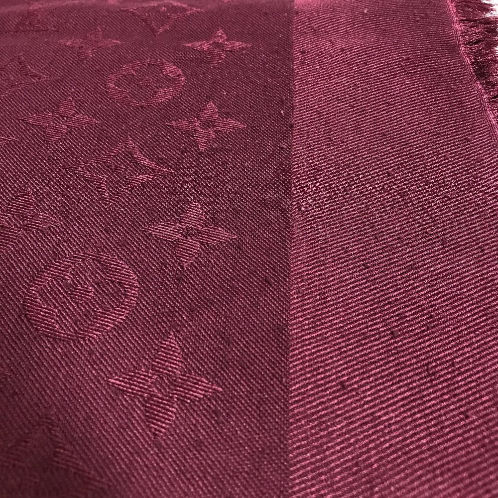 Louis Vuitton Shawl Monogram Wool Purple Scarf — view 5