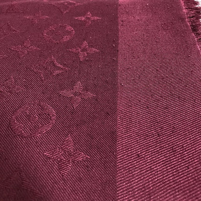 Louis Vuitton Shawl Monogram Wool Purple Scarf — view 5